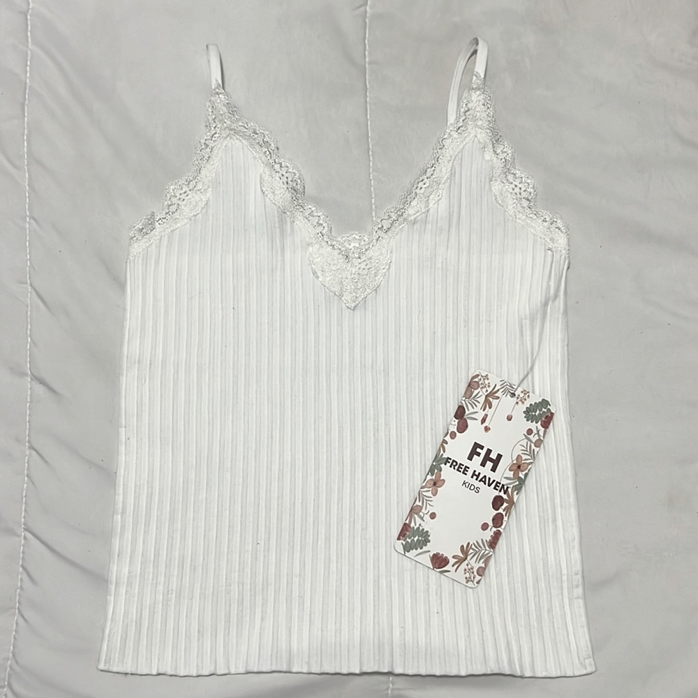 Women’s white tank top